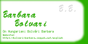 barbara bolvari business card