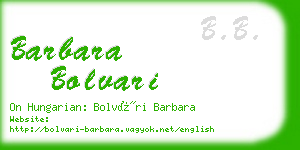 barbara bolvari business card